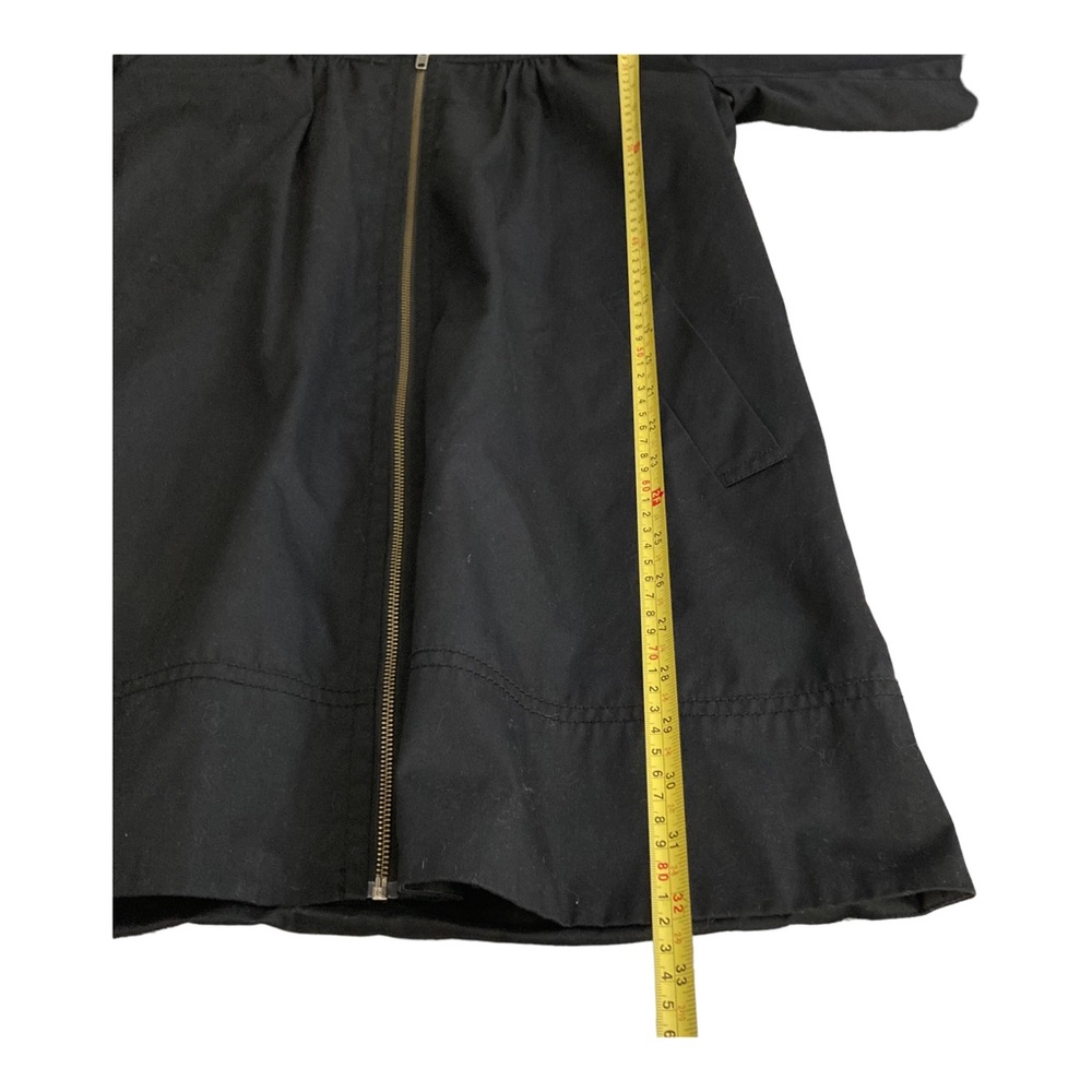 H&M Coat Jacket Women Sz 12 Pockets Lined Black pleated - Picture 8 of 14